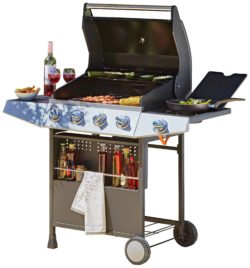 Premium 4 Burner - Gas BBQ with Side Burner